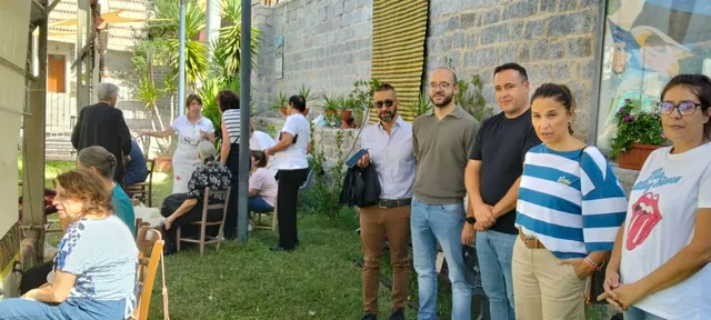 Incontro all’aperto durante le attività del gemellaggio.